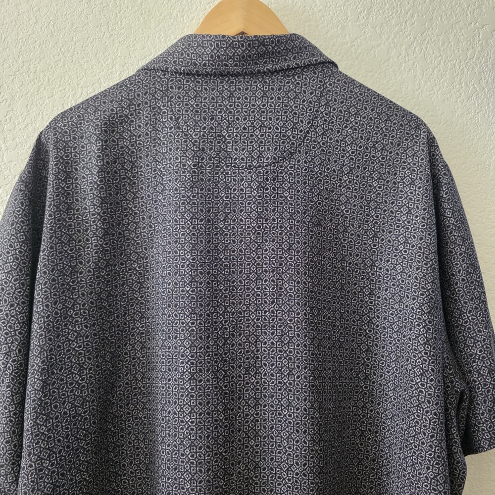 Tommy Bahama Silk Button Down Shirt Black Patterned XL - Picture 13 of 13